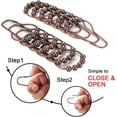 thumbnail image 3 of Anillos para ganchos para cortina de ducha, anillos de cortina de ducha de metal inoxidable para cortinas de barras de ducha de baño, juego de 12, bronce, 3 of 5