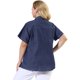 thumbnail image 5 of Women's Plus Size Shirt Short Sleeve Chest Pocket Button Down Denim Shirts Black Blue 2X, 5 of 7
