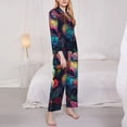 thumbnail image 3 of Sikiie Colorful Patterned Rabbit Women's Long-Sleeve Shirt and Full-Length Bottom Pajama Set (s-xxl)-Medium, 3 of 7