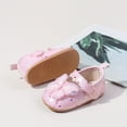 thumbnail image 6 of Zanarzt Princess Shoes for Baby Baby Girls Mary Jane Flats with Bowknot Flowers Princess Wedding Dress Ballet Shoes Non-Slip Toddler First Walkers Pink,US 5, 6 of 9