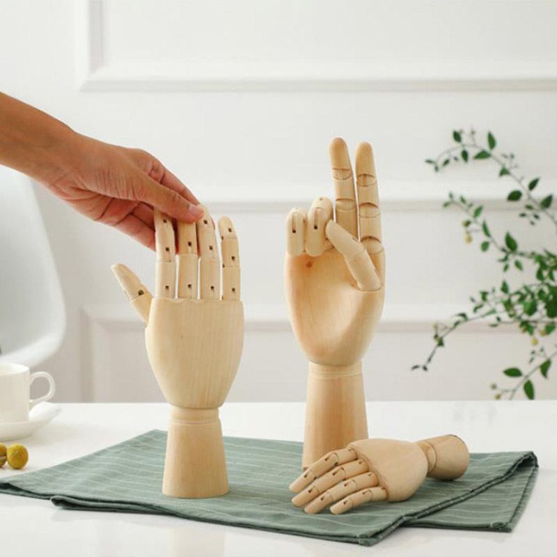 Home & Garden 7/10/12* Wooden Hand Drawing Mannequin Hand Movable Limbs