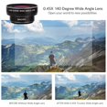 thumbnail image 3 of Kit d'Objectifs Pro pour iPhone, Samsung, Pixel, Macro et Grand Angle avec Éclairage LED et Étui de Voyage, 3 of 8