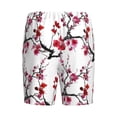 thumbnail image 4 of Rocae Cherry Blossoms for Men's Soft Sleep Pajama Shorts, Waistband and Pockets, 4 of 9