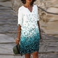 thumbnail image 2 of CEHVOM Summer Dresses for Women 2022 Women's Vintage Print Short Sleeve Dress, 2 of 3