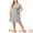 Gray, variant on Unique Bargains Women's Plus Nightgown Pattern Short Sleeve Round Neck Sleepwear