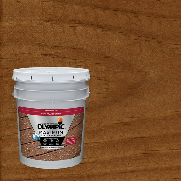 Olympic Maximum 5 Gallons ST-2027 Timberline Semi-Transparent Exterior Stain and Sealer in One Low VOC
