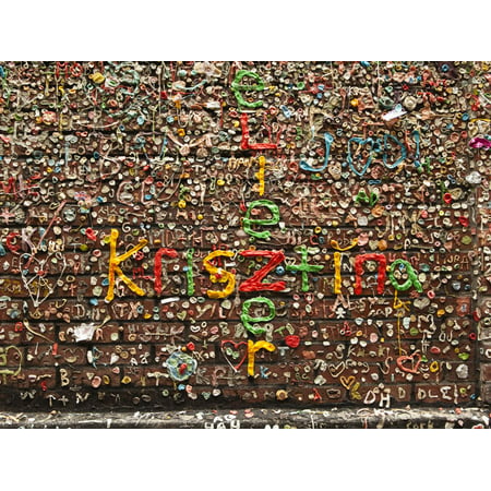 Gum Wall at Pike's Place Market in Seattle, Washington, Usa Print Wall Art By Michele