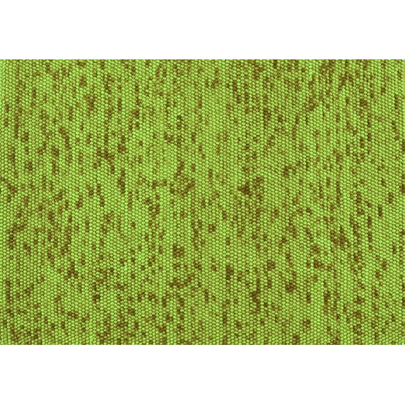 Ahgly Company Indoor Rectangle Abstract Green Contemporary Area Rugs, 5' x 7'