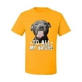 thumbnail image 2 of Wild Bobby, Pitbull to all the Haters Funny, Animal Lover, Men Graphic Tee, Gold, 4X-Large, 2 of 4