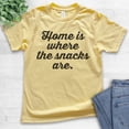 thumbnail image 2 of Kids Home Is Where The Snacks Are T-shirt, Youth Kids Boy Girl T-Shirt, Snack T-shirt, Food Shirt, Foodie Shirt, Yellow, Medium, 2 of 4