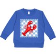thumbnail image 2 of Inktastic Lobster Checkered Stamp Coastal Toddler Sweatshirt, 2 of 4