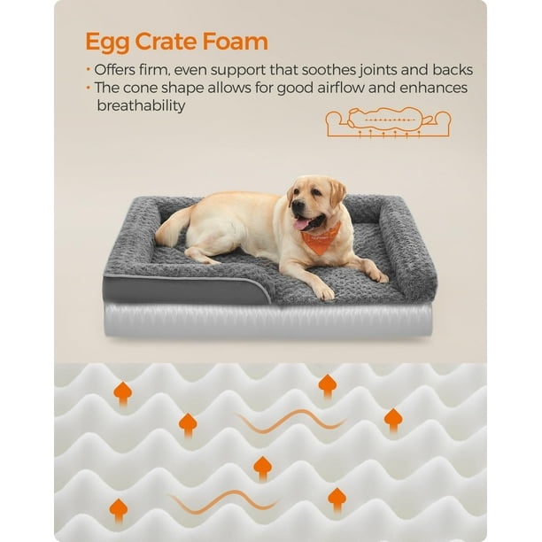 Feandrea Cama ortopédica para perros grandes, sofá cama