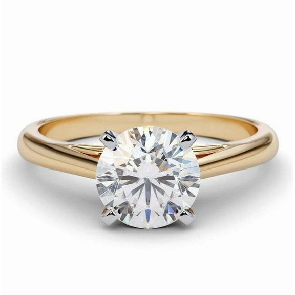 2.00 Cts Brilliant Round Cut Moissanite Diamond, Gold Ring , Engagement Wedding Ring Gift, Moissanite Ring, Solitaire Ring , Promise Ring