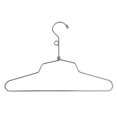 thumbnail image 1 of 12" Steel Blouse and Dress Hanger w/ Loop Hook - Chrome Finish,Pack Size - 100, 1 of 3