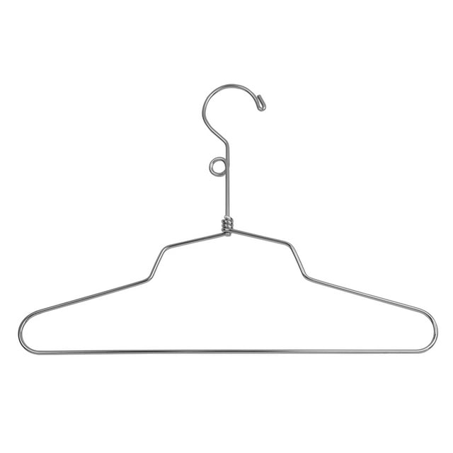 12" Steel Blouse and Dress Hanger w/ Loop Hook - Chrome Finish,Pack Size - 100