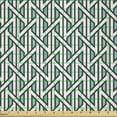 thumbnail image 2 of Ambesonne Abstract Fabric by the Yard Microfiber, Geometric Modern Classic, 10 Yards, Turquoise Dark Grey and White, 2 of 2