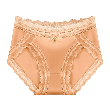 

Underwear Women Tummy Control Mid Waist Lace And Raise The Buttockspure Brief Panties Female