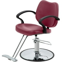 FDW Classic Hydraulic Barber Chair, for Salon Beauty Spa Haircutting Hair Styling, Barber Shop Equipment, Heavy Duty Frame (Burgundy)