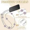 thumbnail image 3 of Uxcell Metal Chain Phone Lanyard, Anti Theft Crossbody Strap with Detachable Tether Tabs Purple, 3 of 7