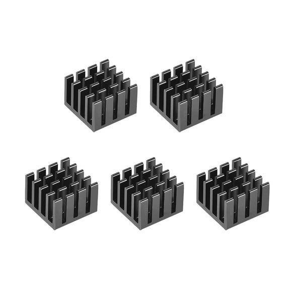 Electronic Radiators Heatsink for MOS GPU IC Chip Black 14 x 14 x 10 mm 5pcs