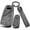 Long-keychain-grey, variant on Key Fob Cover Compatible with Fit for Audi A4 A4L A5 A6 A7 A8 Q5 Q7 R8 RS Q3 RS4 RS5 RS7 S4 S5 S6 S7 S8, Metal Frame Key Shell, Keychain Case Holder Protector,Long-keychain-black