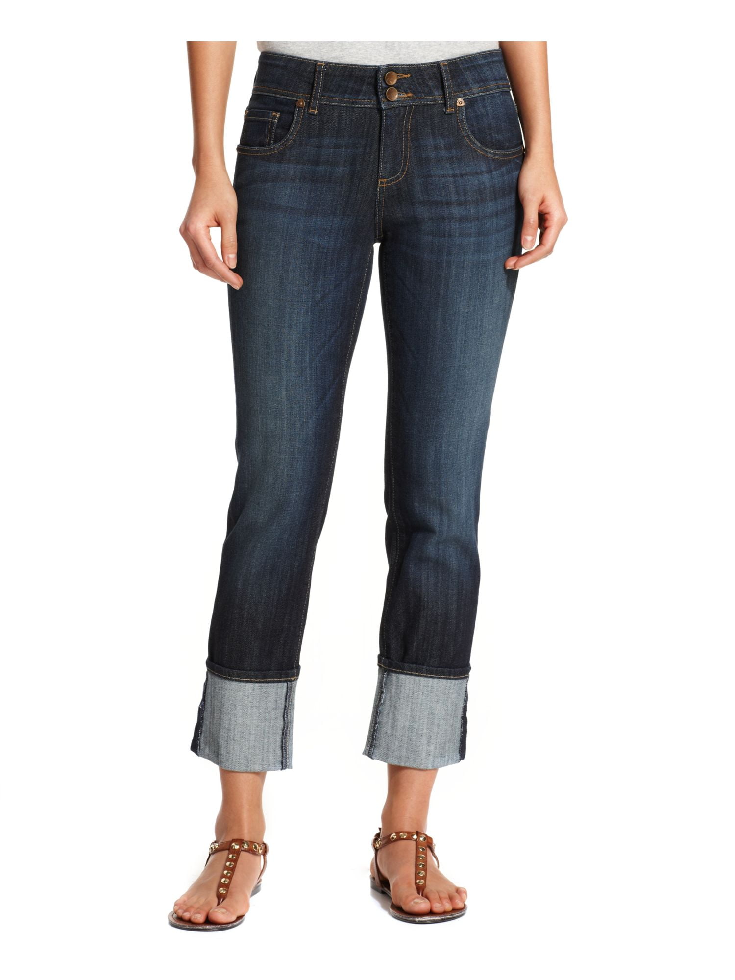 Kloth Cameron Cuffed Straight-Leg Jeans 
