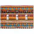 thumbnail image 1 of Metal Light Switch Plate Cover Ethnic Aztec Tribal Art Pattern Orange SFR058, 1 of 13