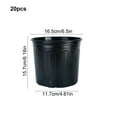 thumbnail image 4 of Yhmxh 20Pack 1/2 Gallon Plant Nursery Pots, Plastic Seeding Starter Pot with Drainage Holes, Plastic Plant Pots for Planting,Cuttings,Transplanting, Home Garden Plants (Black, 20PCS), 4 of 6