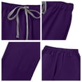 thumbnail image 5 of Men's Medical Scrubs Uniform Set Short Sleeve V-Neck Top & Pants Breathable Nursing Workwear for Healthcare Workers Purple XL, 5 of 5