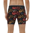 thumbnail image 4 of Picia Compass And Mountains In Bicycle Wheels1 Pattern Men's Athletic Long Leg Briefs , Performance Stretch Underwear，Moisture-Wicking, 4 of 7