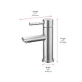thumbnail image 2 of Elegant Lighting Mia Single Hole Single Handle Bathroom Faucet In Brushed Nickel, 2 of 10