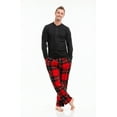 thumbnail image 3 of 2 Piece Mens Microfleece Pajama Sets – Ultra Soft PJ Pants with Henley Shirt, 3 of 6
