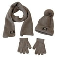 thumbnail image 2 of Herrnalise 3Pcs Kids Hat Scarf and Snow Gloves Set, Winter Knit Warm Soft Pom-Pom Beanie Outdoor for Boys Girls and Toddlers, 2 of 6