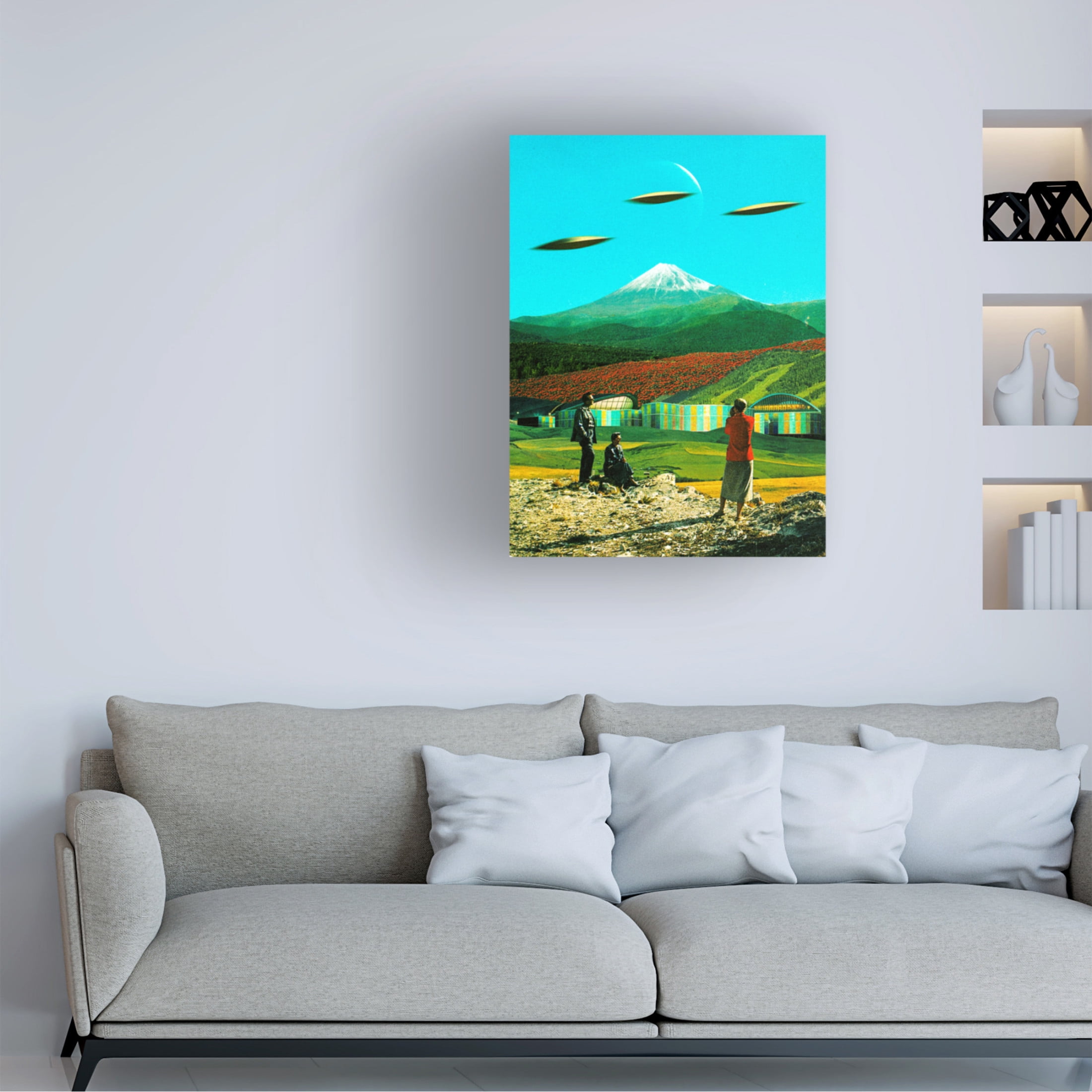 Trademark Fine Art Taudalpoi  An Alien Invasion Canvas Wall Art
