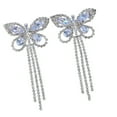 thumbnail image 4 of Fashionable Rhinestones Tassels Butterfly Pasties Nipple Covers for Women Reusable Crystal Chest Chain Breast Stickers, 4 of 8