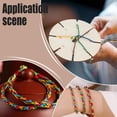 thumbnail image 6 of 4pcs Wood Bracelet Knitters Bracelet Knitting Disks Flat Round with 8 colors Macrame Cotton Cord Mixed color, 6 of 6