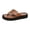 Brown, variant on Rokment Quilted Platform Flip Flops for Woman 2026 Beach Summer Trendy Casual Leather Chunky Flat Dress Slip on Comfortable Walking Backless Sandals Beige Size 6