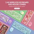 thumbnail image 2 of MesaSe Mofii 666 Keyboard Mouse Combo Wireless 2.4G Mixed Color 110 Key Keyboard Mouse Set with Round Punk Keycaps for Girl Blue, 2 of 8