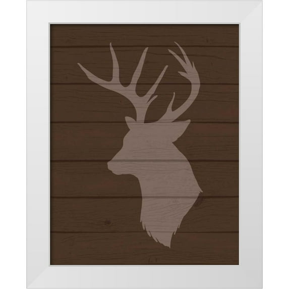 Robinson, Tamara 12x14 White Modern Wood Framed Museum Art Print Titled - Deer II