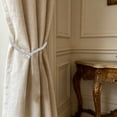 thumbnail image 4 of Set of 2 Decorative Curtain Tiebacks with Faux Pearl Accents, Woven Cord Drapery Holdbacks for Drapes and Curtains, Adjustable Loop Tie Backs for Living Room and Bedroom Decor, 4 of 6