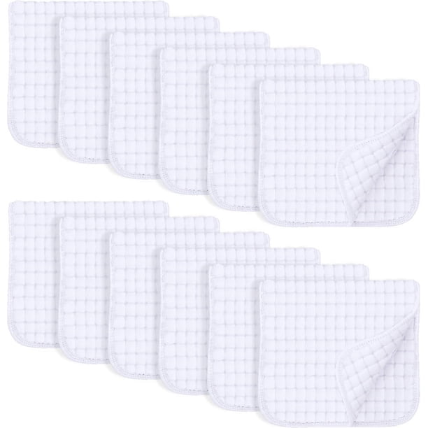 12-Pack Muslin Burp Cloths Large Cotton Baby Wash Cloths - Baby Essentials Super Absorbent Soft Newborn Spitting Cloths