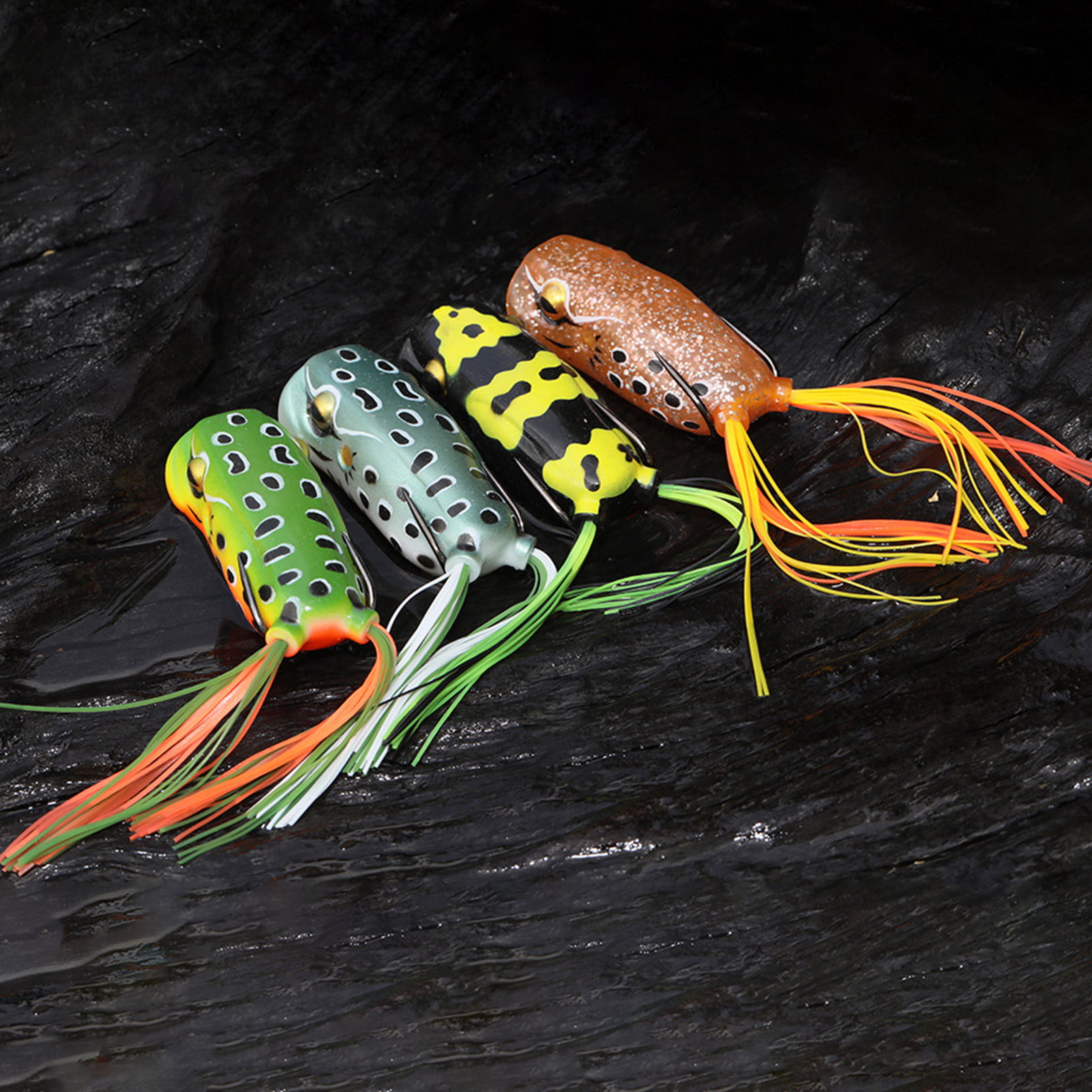 Frog Lure, Mouse Lure, Spider Lure, Trout Fishing Lure Kit, Topwater Freshwater Saltwater, Realistic Frog, Soft Bait for Bass