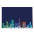 thumbnail image 2 of Cartoon Cutting Board, Print of City Scenery Landscape of Apartments and Buildings Art Print, Decorative Tempered Glass Cutting and Serving Board, Large Size, Multicolor, by Ambesonne, 2 of 5