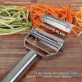 thumbnail image 4 of Stainless Steel Multi-function Vegetable Peeler, Julienne Cutter Slicer Scraper Potato Peelers Fruit Peeler - J, 4 of 5