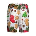 thumbnail image 5 of Naloa Christmas Gingerbread Cookies Men's Short Pajama Pants, Lounge Comfort Shorts with Elasticized Waistband and Side Pockets - X-Large, 5 of 9