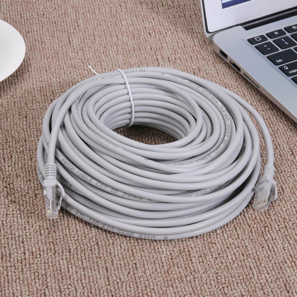 Ethernet Cable 82 Ft LAN Cable, Internet Cable, Patch Cable and Network Cable - (Silver) 82 Feet ethernet Cord