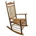 thumbnail image 5 of Resenkos Outdoor Solid Wood Rocking Chair with Armrest, Patio Wooden Rocker for Porch Backyard Garden Oak, 5 of 8