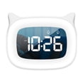 thumbnail image 5 of Rosa resealarmklocka, bärbar LCD-digitalklocka med temperatur, 12/24H, snooze-funktion, bakgrundsbelysning och batteridriven för resor, sovrum, 5 of 5