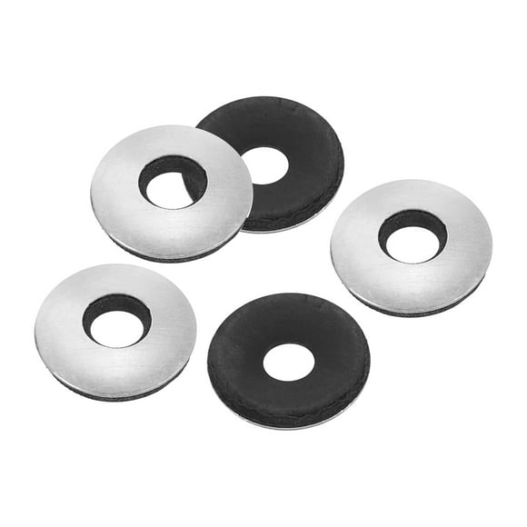 Unique Bargains M5.5x16mm Aluminum EPDM Bonded Sealing Neoprene Rubber Washers Gasket, 100Pieces