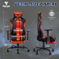 thumbnail image 3 of STGaming Gaming Chair with Footrest, Leather Ergonomic Gamer Chair for Adults Kids, Ergonomic Computer Office PC Chair with Massage, Height Adjustable Video Game Chair 300LBS, Red, 3 of 7